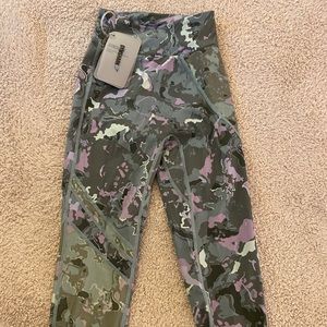 Gymshark Mesh Layer Leggings - Green